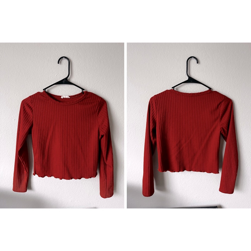 Pumpkin Color Crop Top